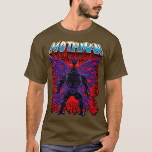 Camiseta Mothman como uma figura de ação dos anos 80