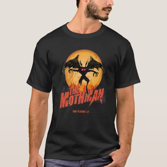 Camiseta Mothman Cryptid Folklore Vintage Grunge (Frente)