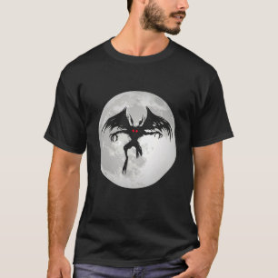 Camiseta Mothman Cryptid Monster Folklore Creature Moon Cry