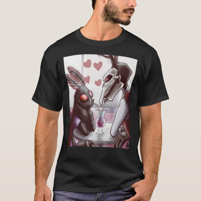 Camiseta Mothman e Jersey Devil em um encontro Gráfico T-Sh (Frente)