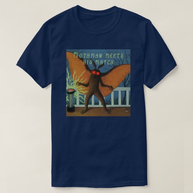 Camiseta Mothman Encontra Sua Correspondência (Frente do Design)