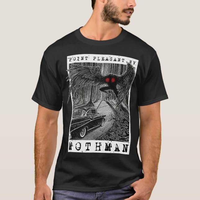 Camiseta Mothman Encount 1966 Point Pleasant Original Cr (Frente)