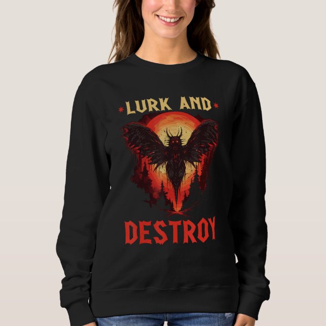 Camiseta Mothman Lurk e Destroy, Cryptid Folklore Mothman (Frente)