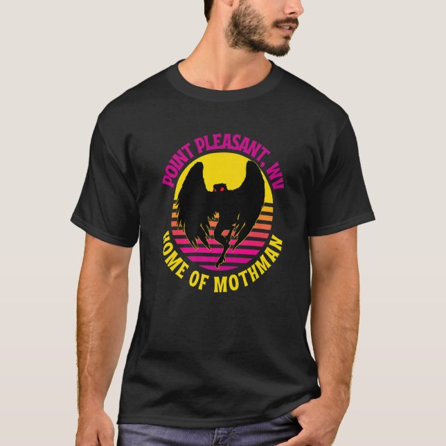 Camiseta Mothman Point Pleasant Wv Retro Cryptid Creator F (Frente)