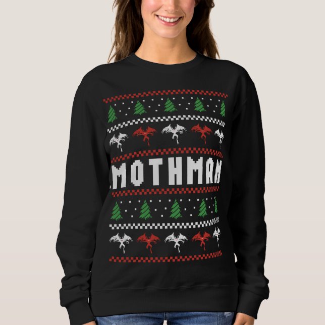 Camiseta Mothman Ugly Christmas Sweater (Frente)