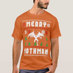 Camiseta Mothman Ugly Christmas Sweater Feliz Mothman