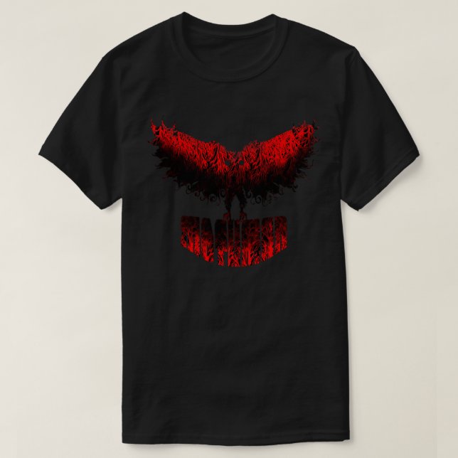 Camiseta Mothman West Virginia Wing Humanoid Moth Retro Vin (Frente do Design)