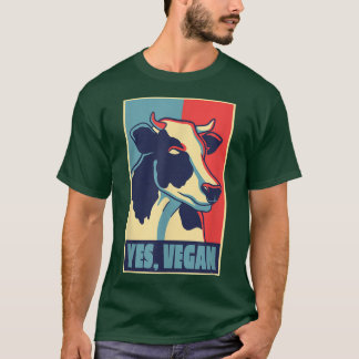 Camiseta Motif de vaca para a equipe vegetariana vegetarian