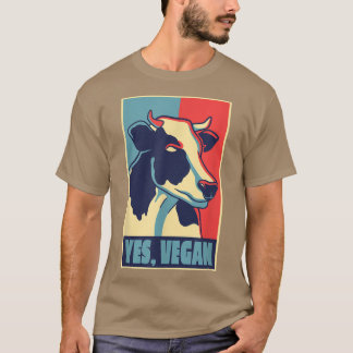 Camiseta Motif de vaca para a equipe vegetariana vegetarian