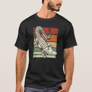Camiseta Motif do crocodilo arco-íris de cor para homens