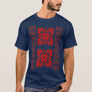 Camiseta Motifs tradicionais romenos de arte folclórica de