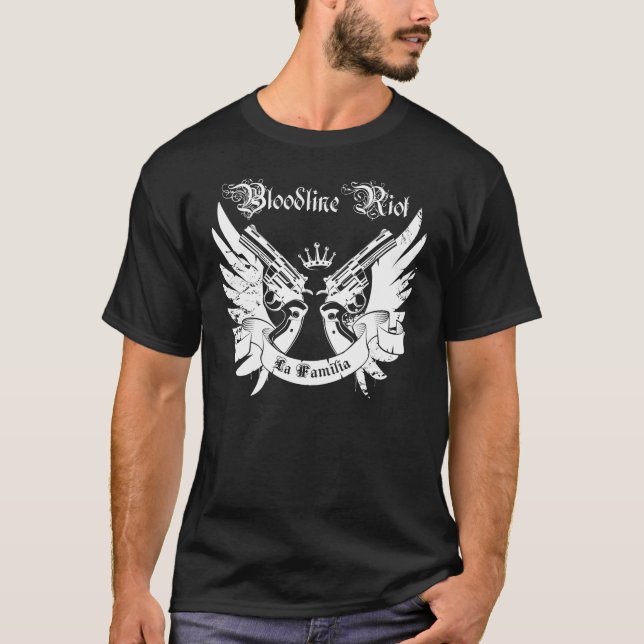 Camiseta Motim do Bloodline - T de Familia do La (preto) (Frente)