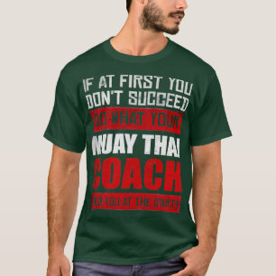 Camiseta Motivação 1 do Combatente de Treinador Muay Tailan