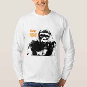 Camiseta Motivação Citação Gorilla Pop Art Elegante Moderno
