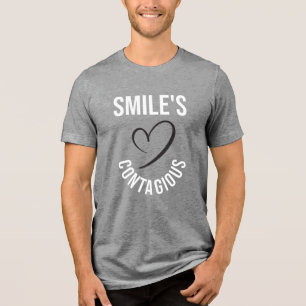 Camiseta Motivação contagiosa do sorriso dizendo design
