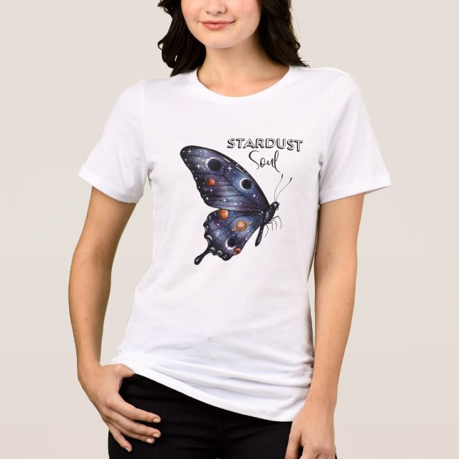 Camiseta motivação da borboleta espacial (Frente)