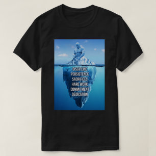 Camiseta Motivação da Escultura Iceberg de Construção de Po
