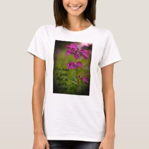 Camiseta Motivação da Flor Rosa Púrpura