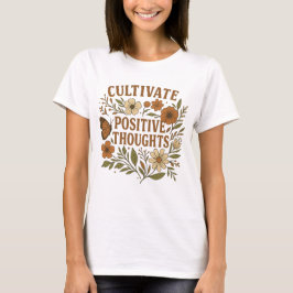 Camiseta Motivação da Mindagação Cultiva Pensamentos Positi