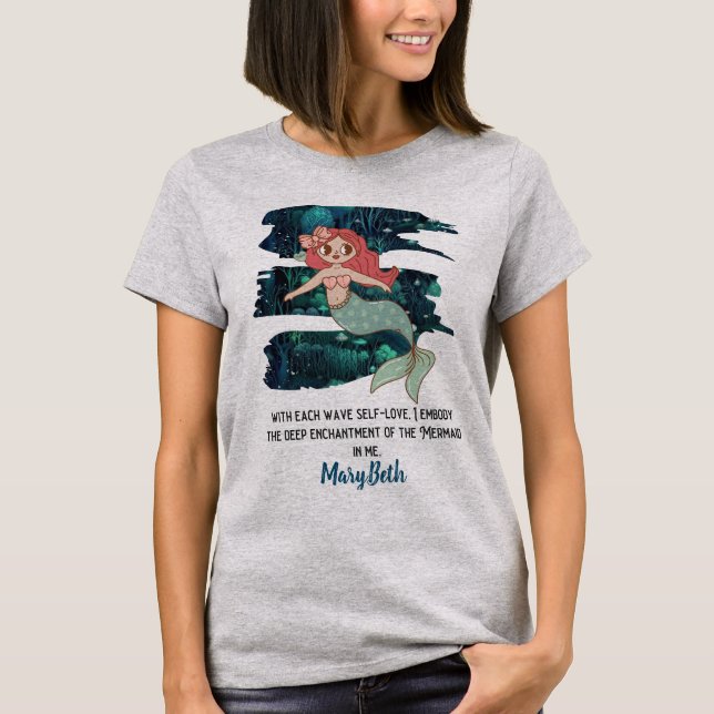 Camiseta Motivação da Sereia Whimsical (Frente)