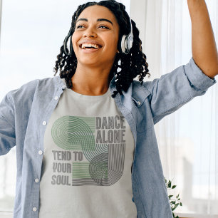 Camiseta Motivação de Arte de Linha Retroativa Moderna do m