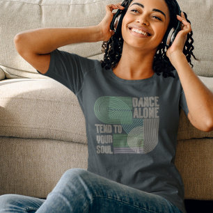 Camiseta Motivação de Arte de Linha Retroativa Moderna do m