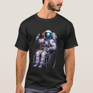 Camiseta Motivação de Astronauta em Cadeira de Rodas para C