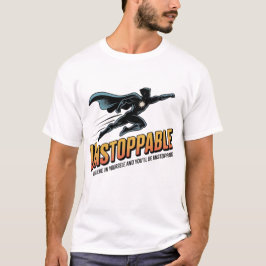 Camiseta Motivação de Corredor Super-Herói Design Retro