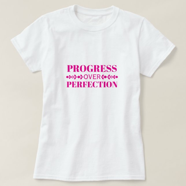 Camiseta Motivação de Crescimento Consciente: Progresso aci (Frente do Design)