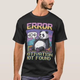 Camiseta Motivação de erro Pixel 404 não encontrada Panda p