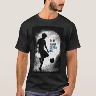 Camiseta ⚽ Motivação de Futebol para Jogadores Adolescentes