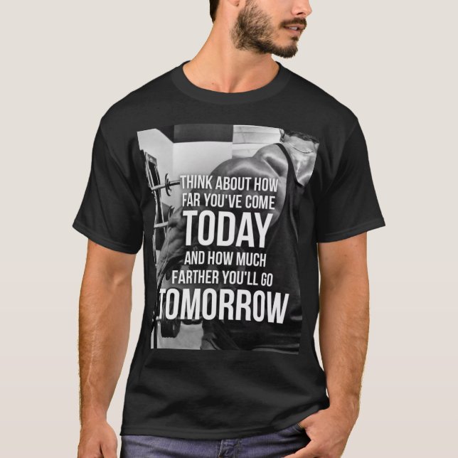 Camiseta Motivação de Gym de Workout (Frente)