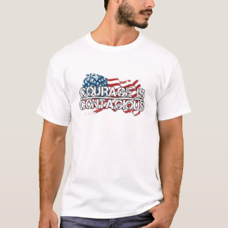 Camiseta Motivação de Inspiração - Coragem é Contagiosa nos