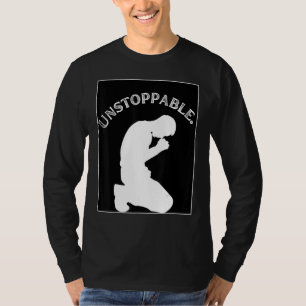 Camiseta Motivação de Oração Gráfica Cristã Imparável
