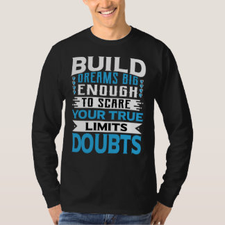 Camiseta Motivação de Sonho Tipografia Moderna