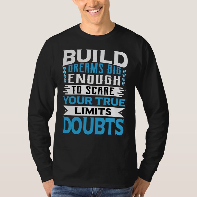 Camiseta Motivação de Sonho Tipografia Moderna (Frente)