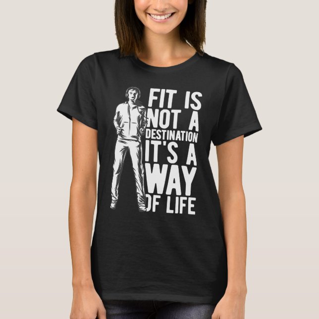 Camiseta Motivação de Treinamento em Roupa de Workout (Frente)