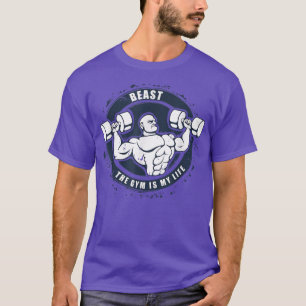 Camiseta Motivação de Workout da Besta do Gym Legal s