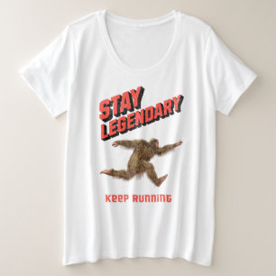 Camiseta Motivação Divertida de Bigfoot Correndo
