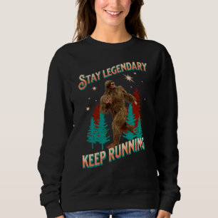 Camiseta Motivação Divertida de Bigfoot Correndo