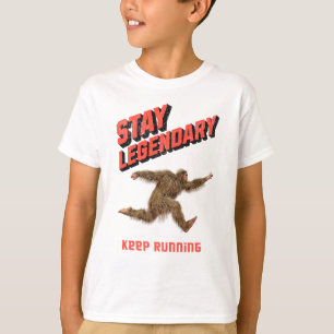 Camiseta Motivação Divertida de Bigfoot Correndo