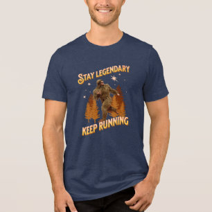 Camiseta Motivação Divertida de Bigfoot Correndo