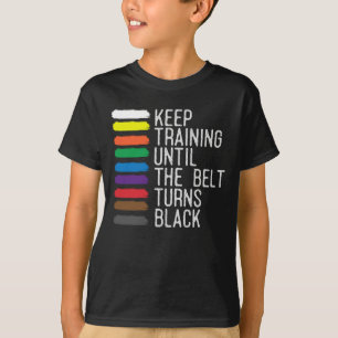 Camiseta Motivação do Cinturão Negro Taekwondo Jiu Jitsu