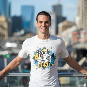 Camiseta Motivação Do Dia De Teste Do Rock