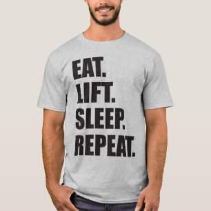 Camiseta Motivação do Gym Elevante - Coma, Levante, Sono, R