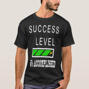 Camiseta Motivação do Nível de Êxito do Bar de Carregamento