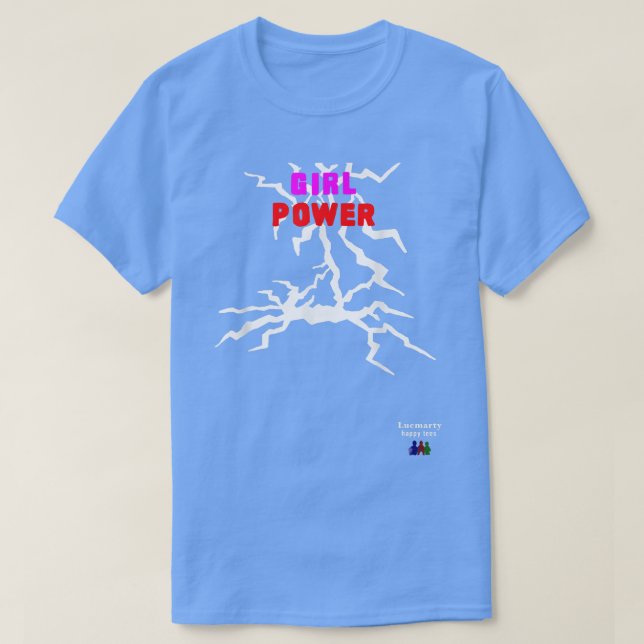 Camiseta Motivação do Poder das Meninas - Gráfico de Slogan (Frente do Design)