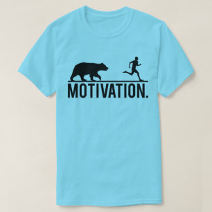 Camiseta Motivação Engraçado do Workout - Urso Perseguindo