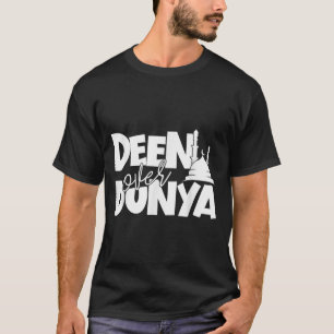 Camiseta Motivação Muçulmana Dizendo Citação Islâmica Deen