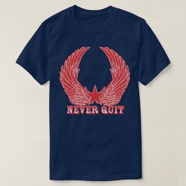 Camiseta Motivação nunca desiste (Frente do Design)